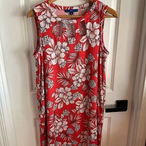 Apt 9 - Sleeveless Floral Dress - Red & White - Ladies Size Medium